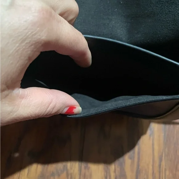 Coach Georgie Saddle bag—a small purse. Black and brown, classic C coach… - Picture 6 of 13